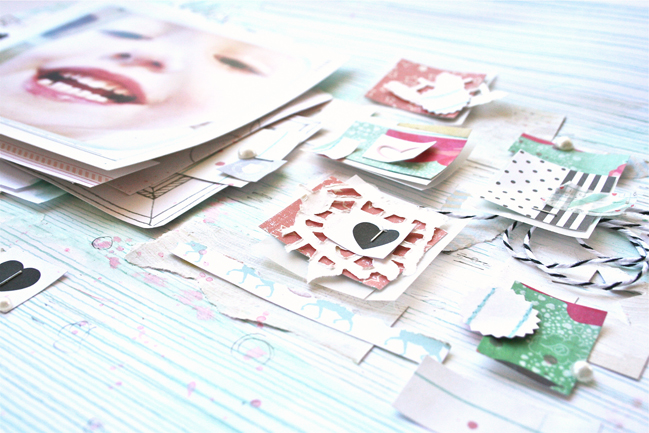 layering the leftover bits:: a scrapbook tutorial by ashli oliver @ shimelle.com