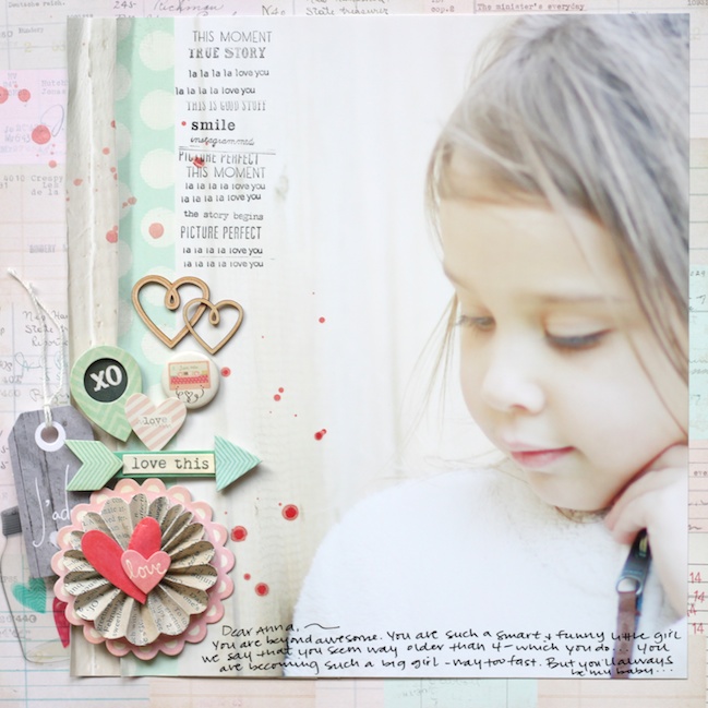 scrapbook page designs for larger photos by stephanie bryan @ shimelle.com