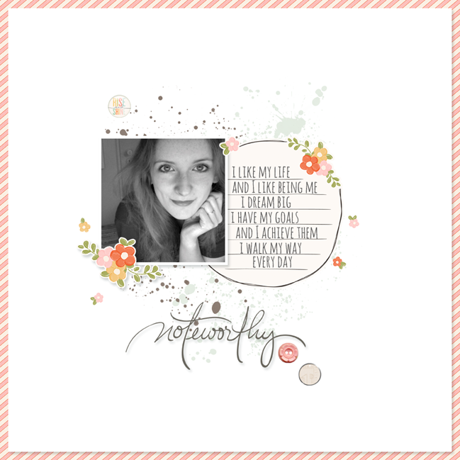 scrapbooking colour schemes with pink by magda mizera @ shimelle.com