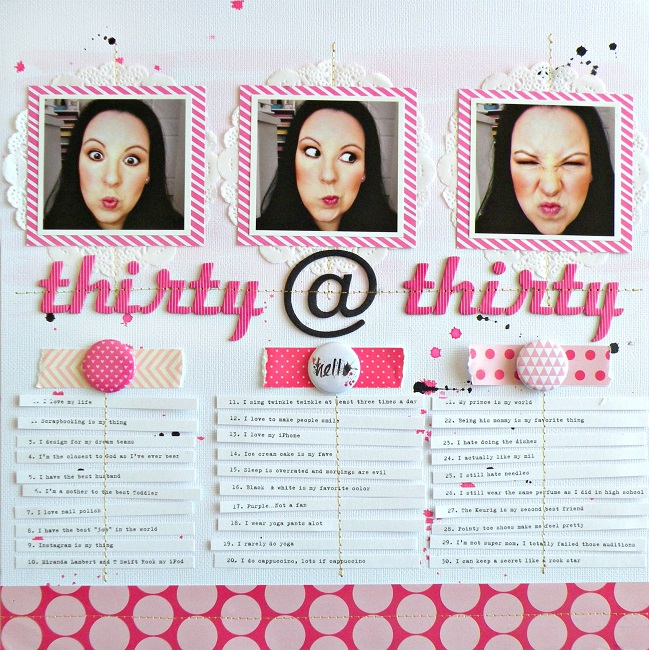 scrapbooking colour schemes with pink by stephanie buice @ shimelle.com