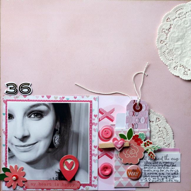 scrapbooking colour schemes with pink by stephanie howell @ shimelle.com