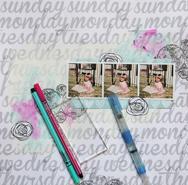 watercolour effects with stabilo pens:: a scrapbooking tutorial by lilith eeckels @ shimelle.com