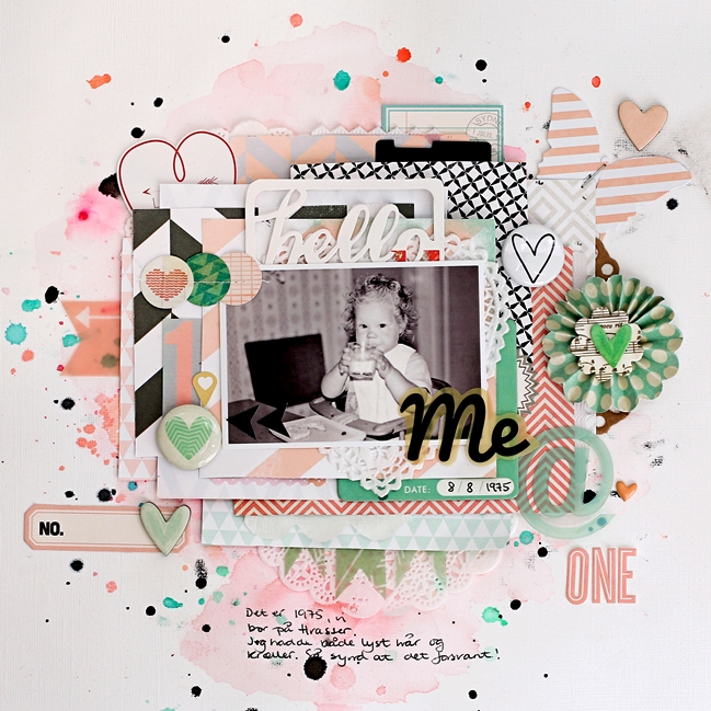 scrapbooking with mist or ink by Christin Goslett @ shimelle.com