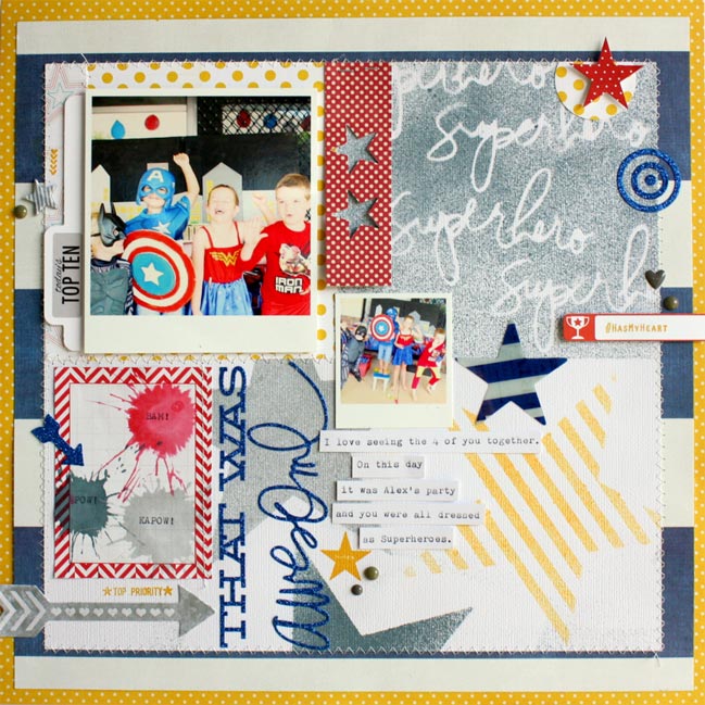 scrapbooking with mist or ink by Kim Jeffreys @ shimelle.com