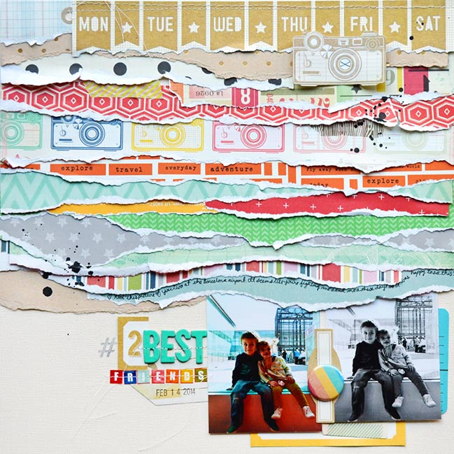 scrapbook page featuring March 2014 Best of Both Worlds kit by Paige Evans @ shimelle.com