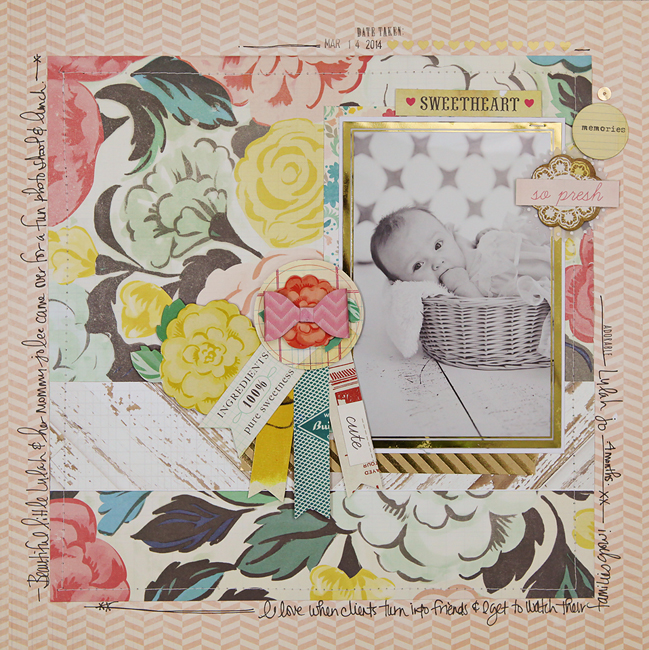 scrapbooking embellished pages @ shimelle.com