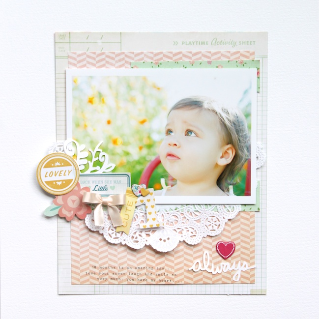 scrapbooking embellished pages @ shimelle.com