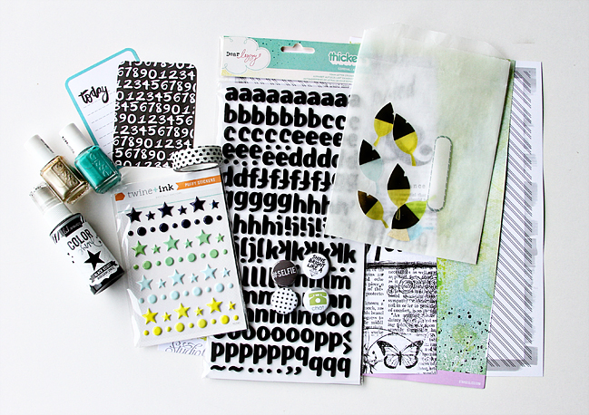 using supplies from the beauty aisle:: a scrapbooking tutorial by alissa fast @ shimelle.com
