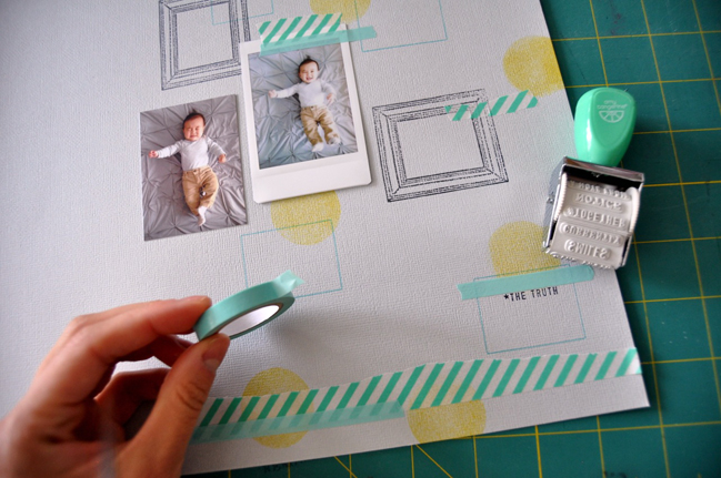 combining techniques:: a scrapbook tutorial by amy tangerine @ shimelle.com