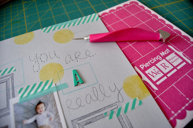 combining techniques:: a scrapbook tutorial by amy tangerine @ shimelle.com