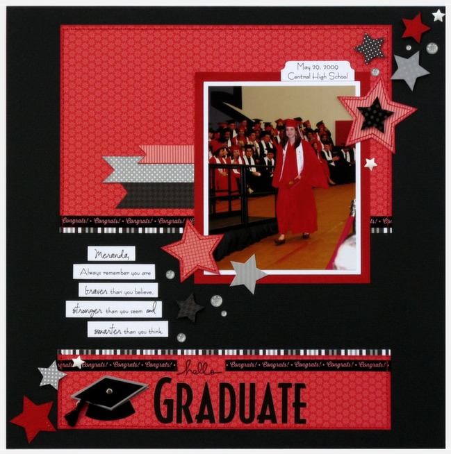 graduation scrapbook page by mendi yoshikawas @ shimelle.com