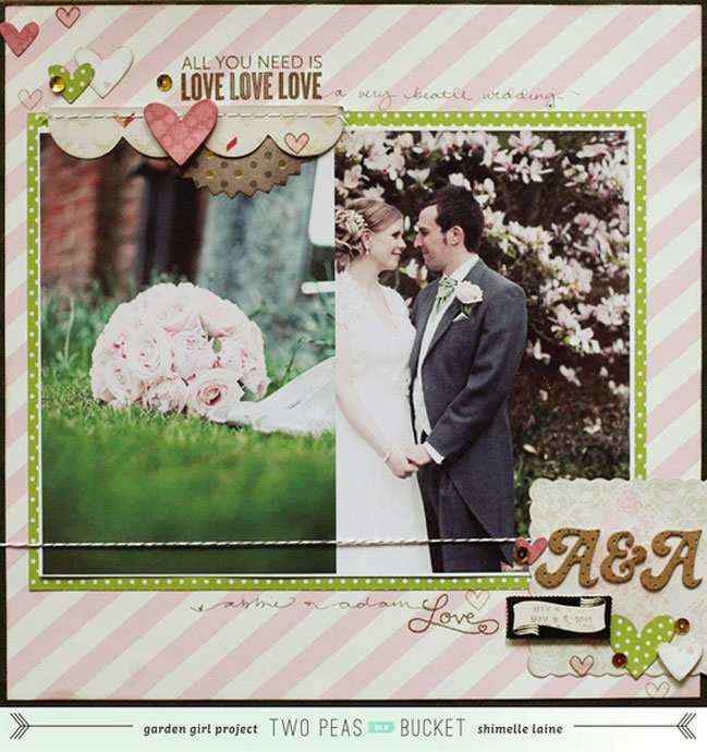 wedding scrapbook page by shimelle laine @ shimelle.com