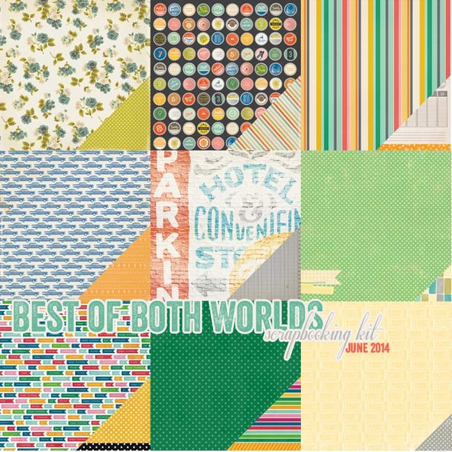 Best of Both Worlds Scrapbooking Kit - June 2014 @ shimelle.com