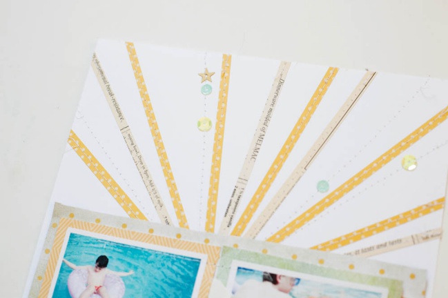 creating sunbursts with ease:: a scrapbooking tutorial by marcy penner @ shimelle.com