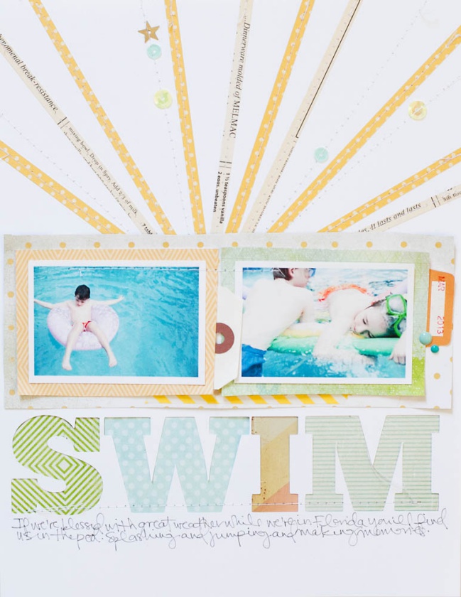 creating sunbursts with ease:: a scrapbooking tutorial by marcy penner @ shimelle.com