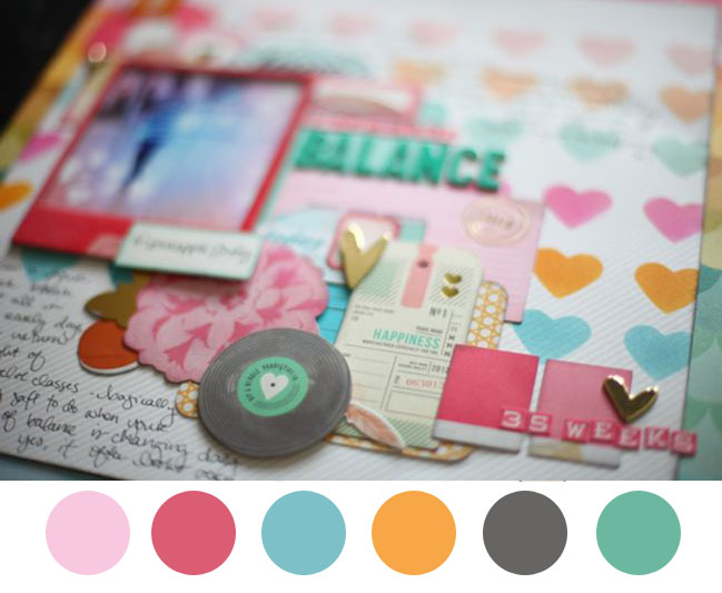 scrapbooking with pink colour schemes by shimelle laine @ shimelle.com