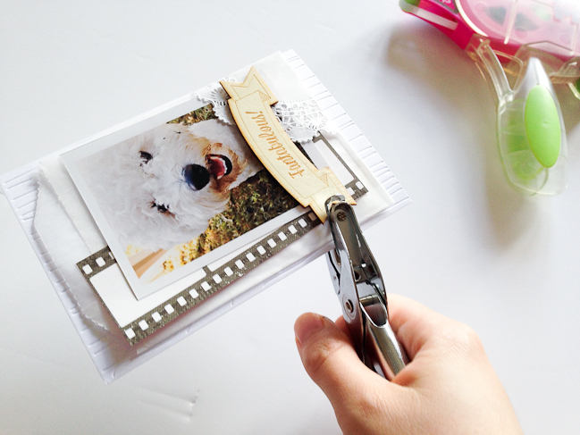 creating a layered mini album page:: a scrapbooking tutorial by stephanie baxter @ shimelle.com