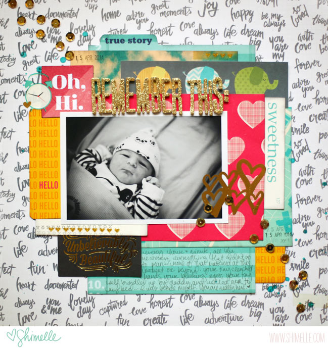 baby scrapbook page by shimelle laine @ shimelle.com