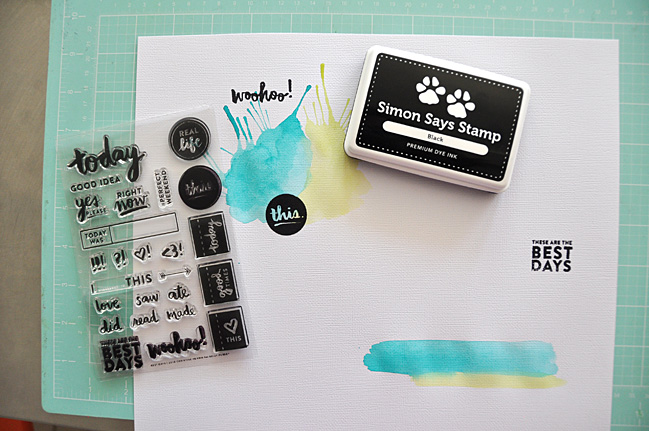 mixing amys stitched papers with shimelle stickers:: a scrapbooking tutorial by amy tangerine @ shimelle.com