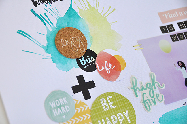 mixing amys stitched papers with shimelle stickers:: a scrapbooking tutorial by amy tangerine @ shimelle.com