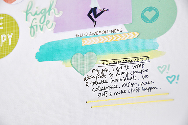 mixing amys stitched papers with shimelle stickers:: a scrapbooking tutorial by amy tangerine @ shimelle.com