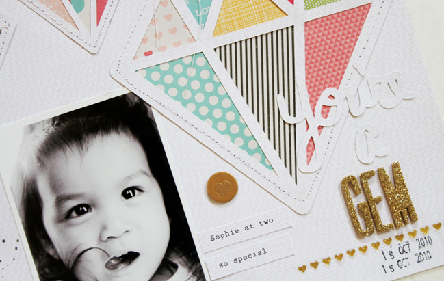 five idea for scrapbooking with creative titles by gina lideros @ shimelle.com