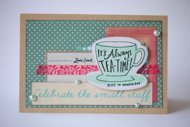 Cut, Stick, Stamp :: Card & Scrapbooking Ideas for a Teacup Stamp by Shimelle Laine @ shimelle.com