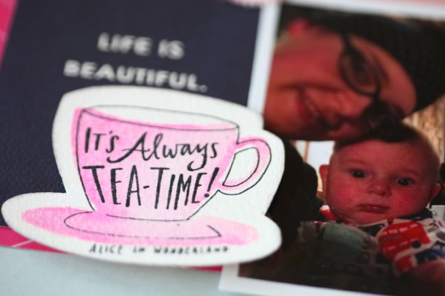 Cut, Stick, Stamp :: Card & Scrapbooking Ideas for a Teacup Stamp by Shimelle Laine @ shimelle.com