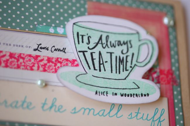 Cut, Stick, Stamp :: Card & Scrapbooking Ideas for a Teacup Stamp by Shimelle Laine @ shimelle.com