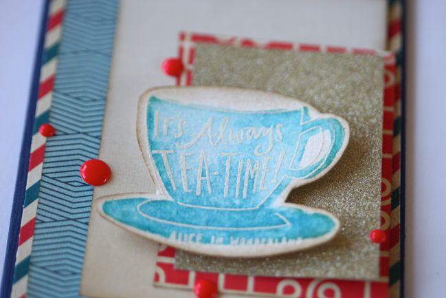 Cut, Stick, Stamp :: Card & Scrapbooking Ideas for a Teacup Stamp by Shimelle Laine @ shimelle.com