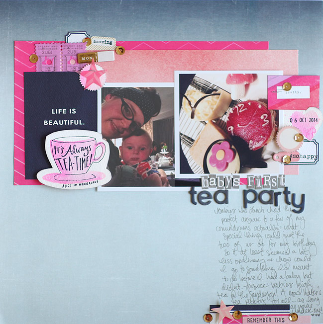 Cut, Stick, Stamp :: Card & Scrapbooking Ideas for a Teacup Stamp by Shimelle Laine @ shimelle.com