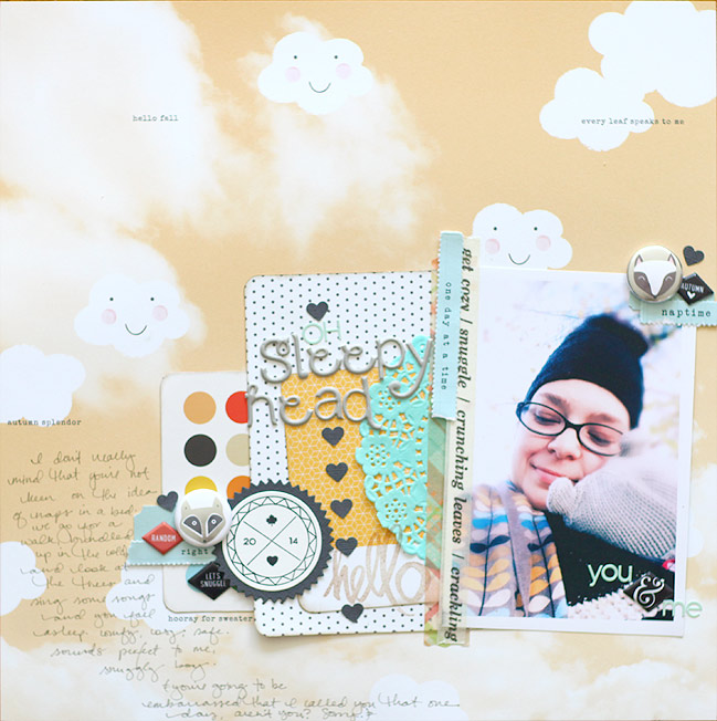 scrapbook page by shimelle laine with process video @ shimelle.com