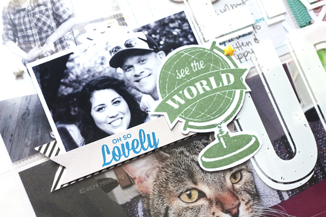 five non-travel ideas for scrapbooking with globes - jamie leija @ shimelle.com