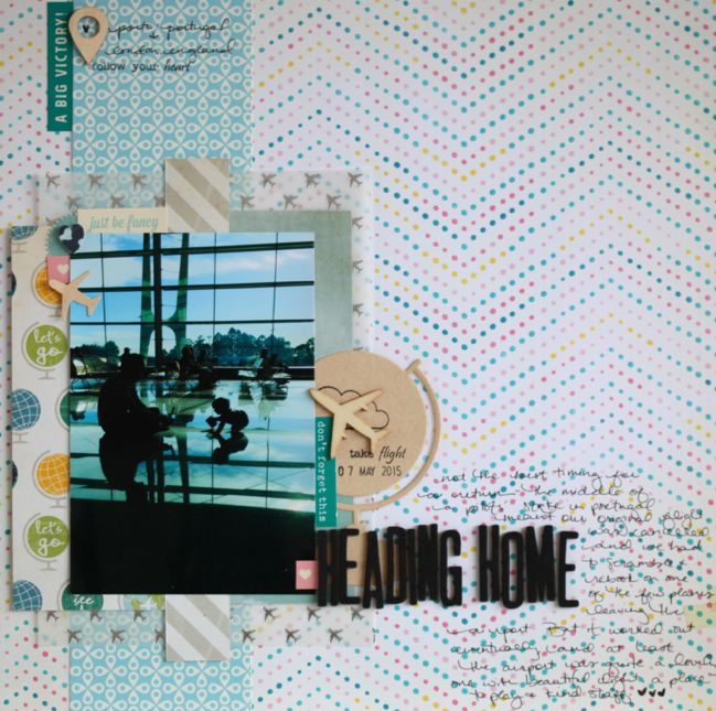Travel Scrapbook Page with Mind the Scrap Kit - video in post @ shimelle.com