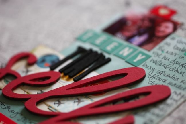 scrapbook page with process video by shimelle laine @ shimelle.com
