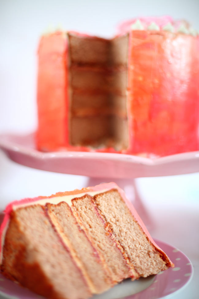 gluten free rhubarb and custard layer cake - inspired by the great british bake off #gbbo @ shimelle.com