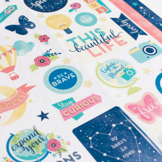 larger sticker sheet - Starshine Scrapbooking Collection from Shimelle & American Crafts @ shimelle.com