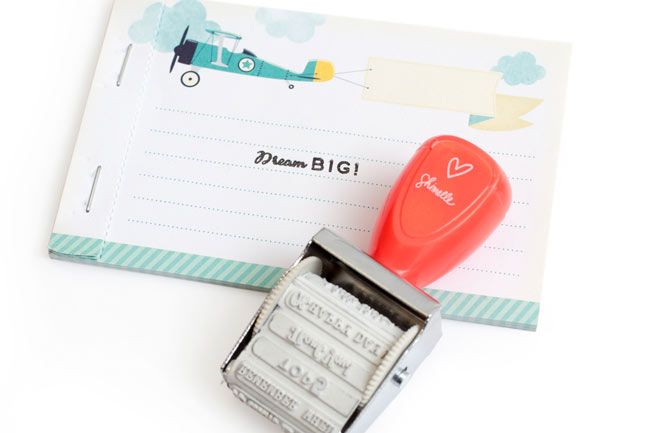 Starshine roller stamp and notepad from Shimelle & American Crafts