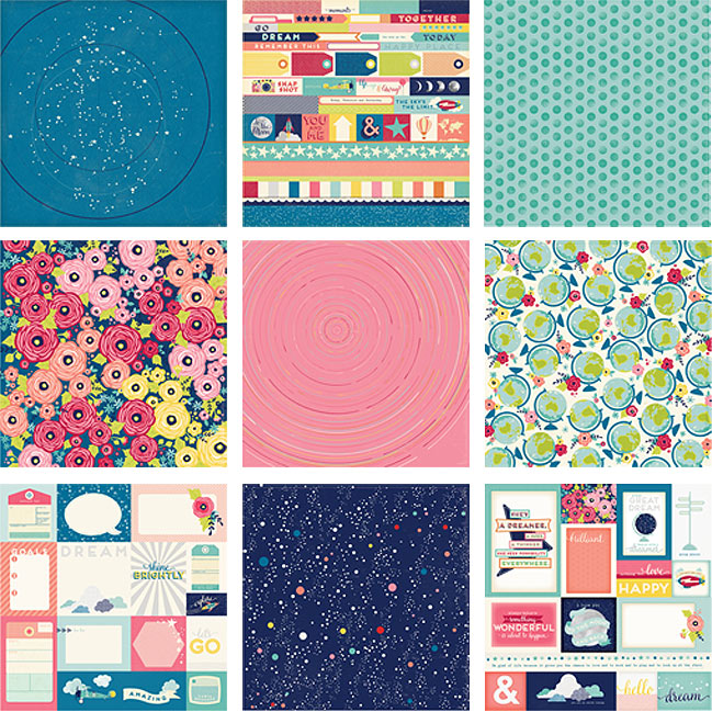 12x12 papers - Starshine Scrapbooking Collection from Shimelle & American Crafts @ shimelle.com