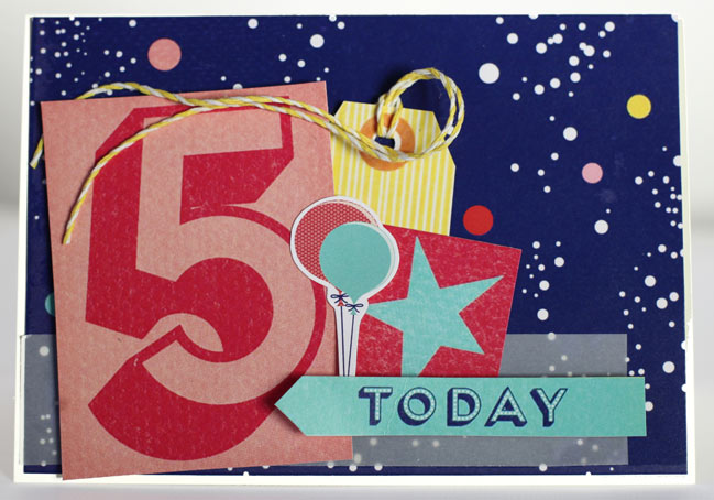 birthday card made with the Starshine collection from Shimelle & American Crafts @ shimelle.com