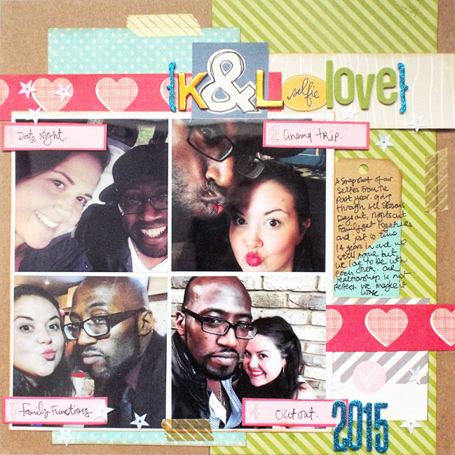 weekly challenge: scrapbook a selfie with Leanne Edwards @ shimelle.com