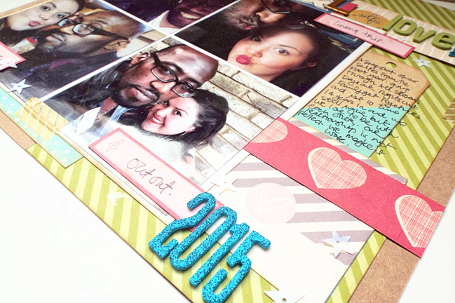 weekly challenge: scrapbook a selfie  @ shimelle.com // layout by Leanne Edwards