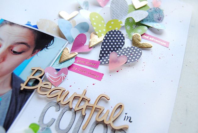 Exploding Heart Page Design :: Scrapbook Page by Zinia Amoiridou