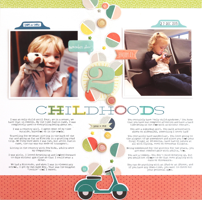 Scrapbook Journaling for Childhood Memories by meghann andrew @ shimelle.com