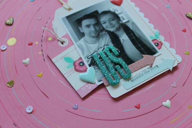 weekly challenge: scrapbook with hearts @ shimelle.com // layout by chloe murray