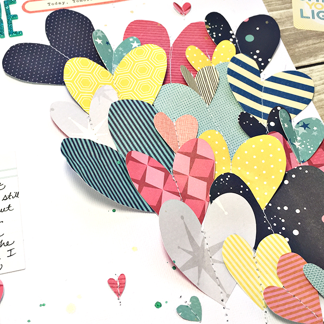 Exploding Heart Page Design :: Scrapbook Page by Heather Leopard