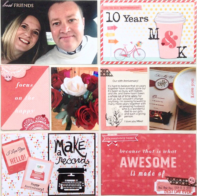 scrapbooking with pink AND red - page by Karla Yungwirth@ shimelle.com