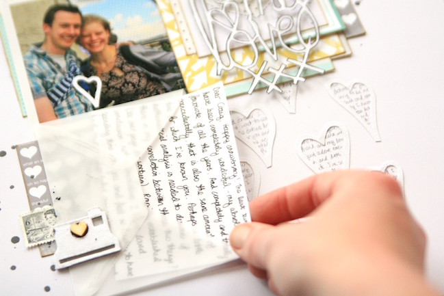 Lovehearts don't have to be red: A scrapbooking tutorial in textures and layers by Kirsty Smith @ shimelle.com