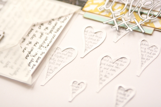 Lovehearts don't have to be red: A scrapbooking tutorial in textures and layers by Kirsty Smith @ shimelle.com