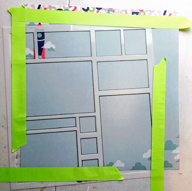 Modern colour blocking for scrapbook pages Modern colour blocking for scrapbook pages